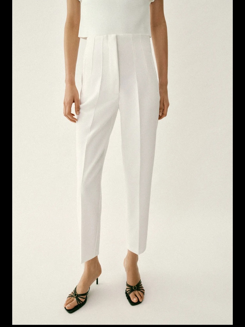 Zara white high waisted pants